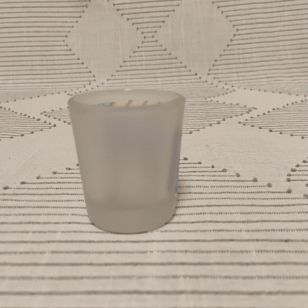 Paros Greek Island Frosted Souvenir Shot Glass Cafe Setting Scene